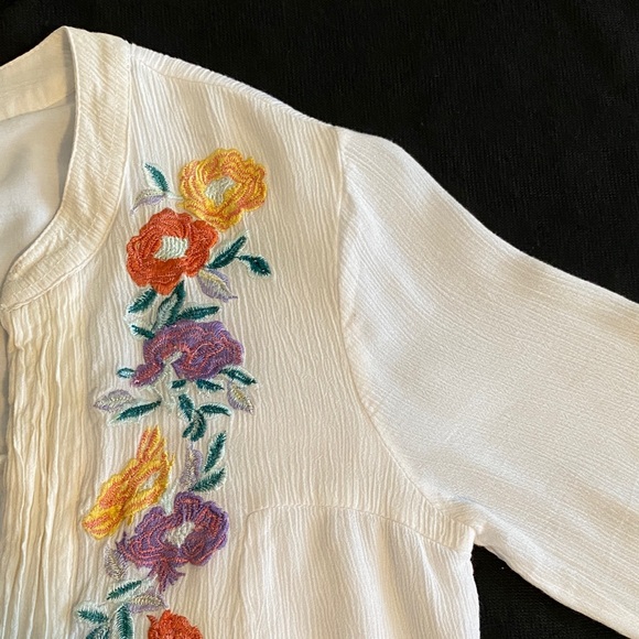 Free People Mia Embroidered Mini Dress Long Sleeves Fully Lined Size XS - Picture 8 of 16